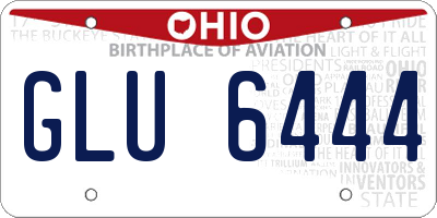 OH license plate GLU6444