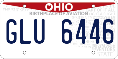 OH license plate GLU6446