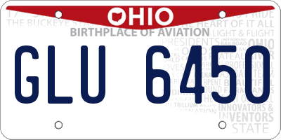 OH license plate GLU6450