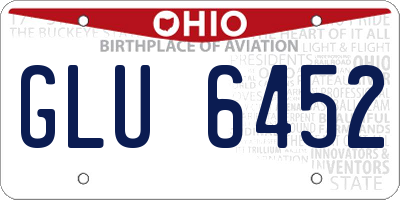 OH license plate GLU6452