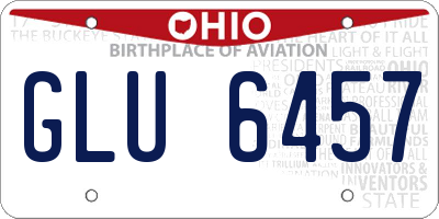 OH license plate GLU6457