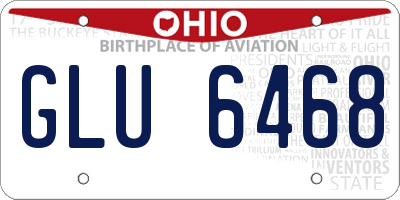 OH license plate GLU6468