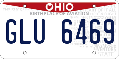 OH license plate GLU6469