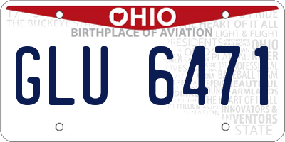 OH license plate GLU6471