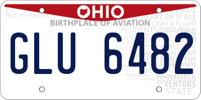 OH license plate GLU6482