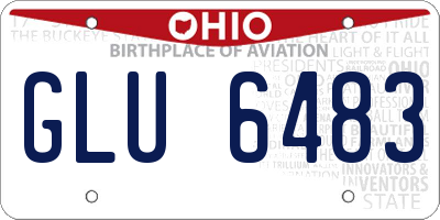 OH license plate GLU6483