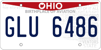 OH license plate GLU6486