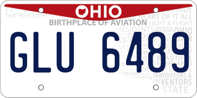 OH license plate GLU6489