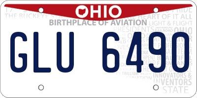 OH license plate GLU6490