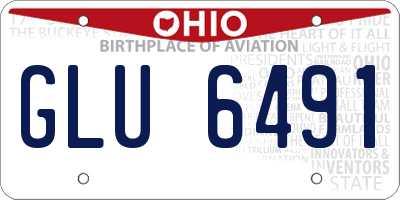 OH license plate GLU6491
