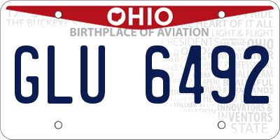 OH license plate GLU6492