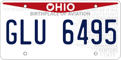 OH license plate GLU6495
