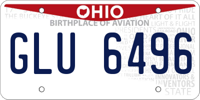 OH license plate GLU6496
