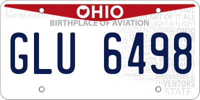 OH license plate GLU6498
