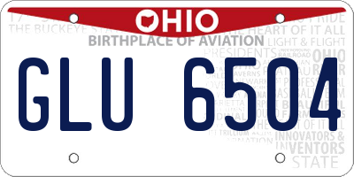 OH license plate GLU6504