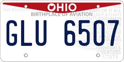 OH license plate GLU6507