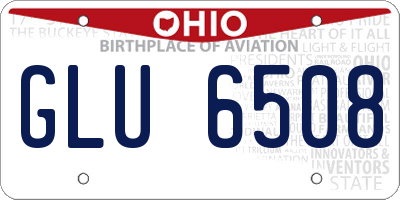 OH license plate GLU6508