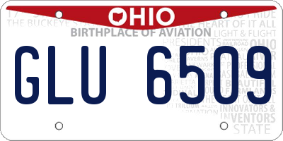 OH license plate GLU6509