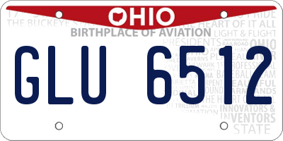 OH license plate GLU6512