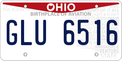 OH license plate GLU6516