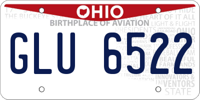 OH license plate GLU6522