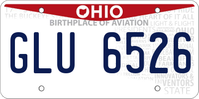 OH license plate GLU6526