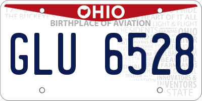 OH license plate GLU6528