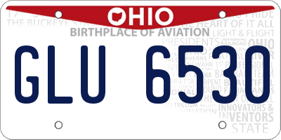 OH license plate GLU6530