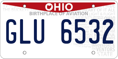 OH license plate GLU6532