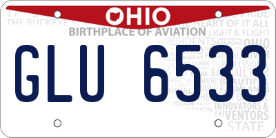 OH license plate GLU6533