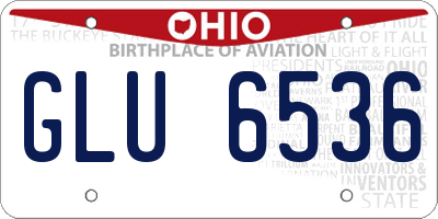 OH license plate GLU6536
