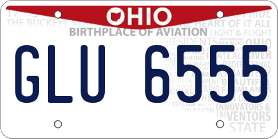 OH license plate GLU6555