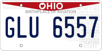 OH license plate GLU6557