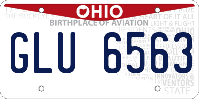 OH license plate GLU6563