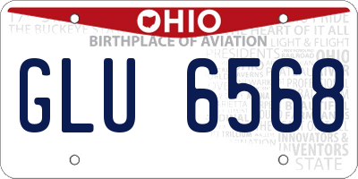 OH license plate GLU6568