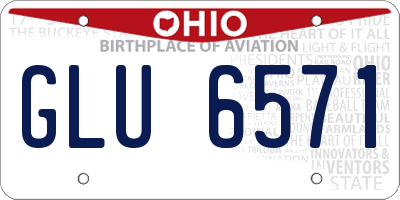 OH license plate GLU6571