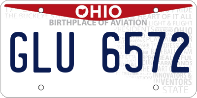 OH license plate GLU6572