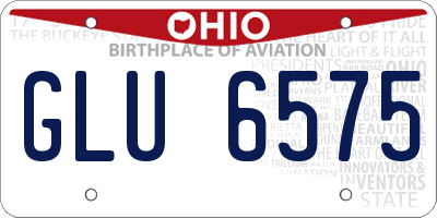 OH license plate GLU6575