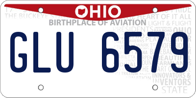 OH license plate GLU6579
