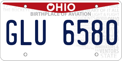 OH license plate GLU6580