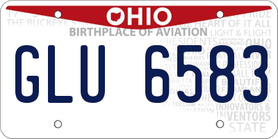 OH license plate GLU6583