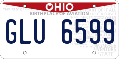 OH license plate GLU6599
