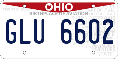 OH license plate GLU6602