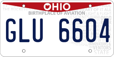 OH license plate GLU6604