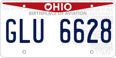 OH license plate GLU6628