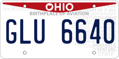 OH license plate GLU6640