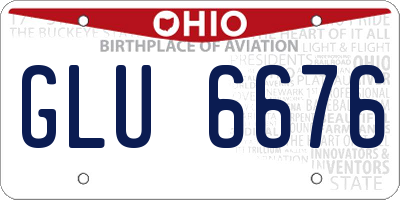 OH license plate GLU6676