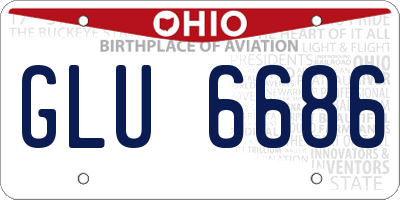 OH license plate GLU6686
