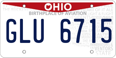 OH license plate GLU6715