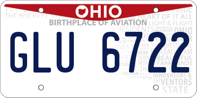 OH license plate GLU6722
